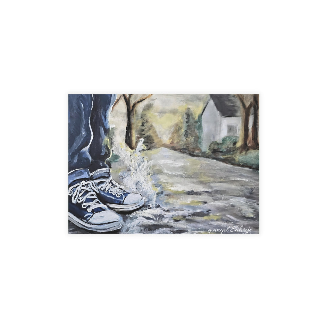 Artistic Postcard Bundle with Envelopes -Splashin' in the Puddles Perfect for Sending Heartfelt Messages