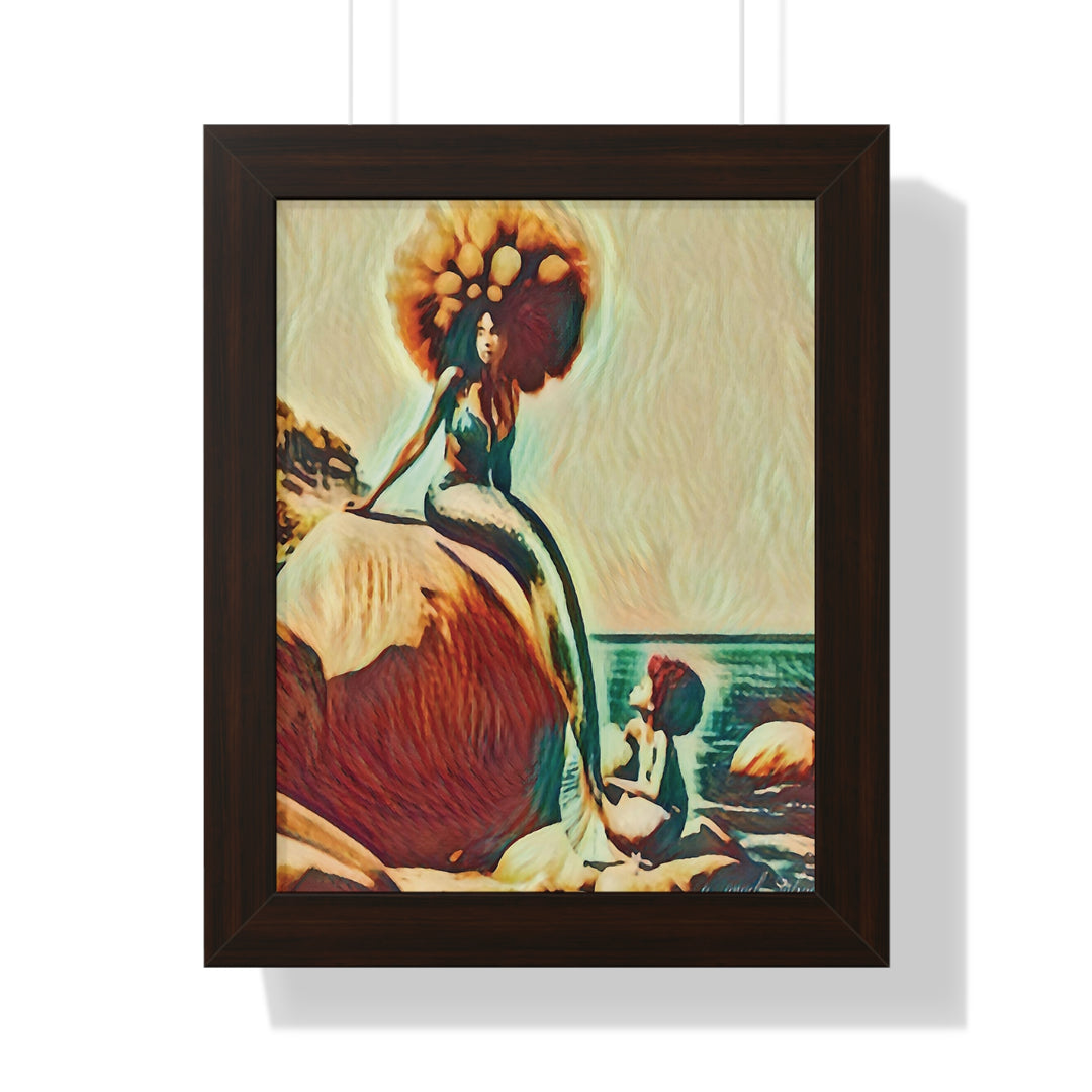 Mermaid Madonna Framed Vertical Poster