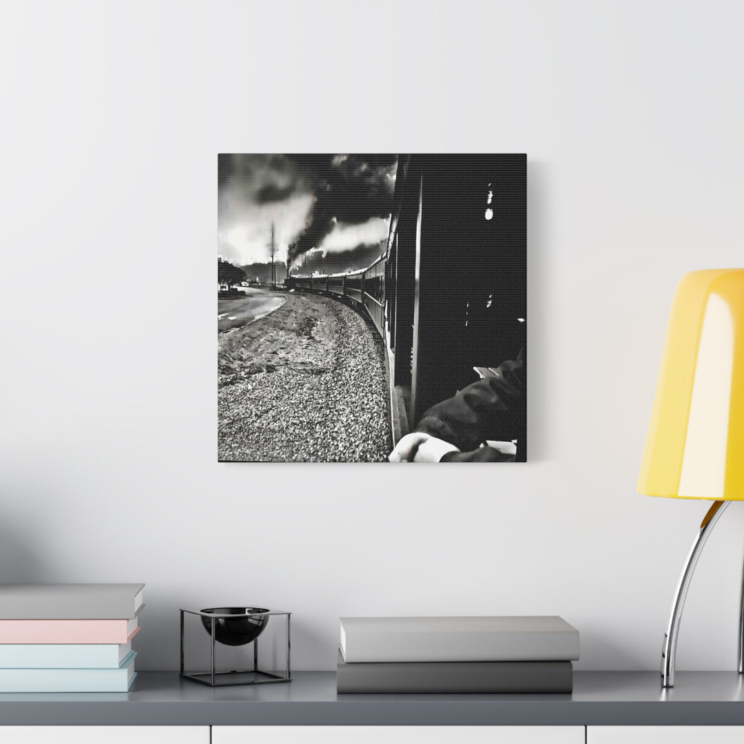Canvas Art - Leaving Heartbreak Station, Black and White