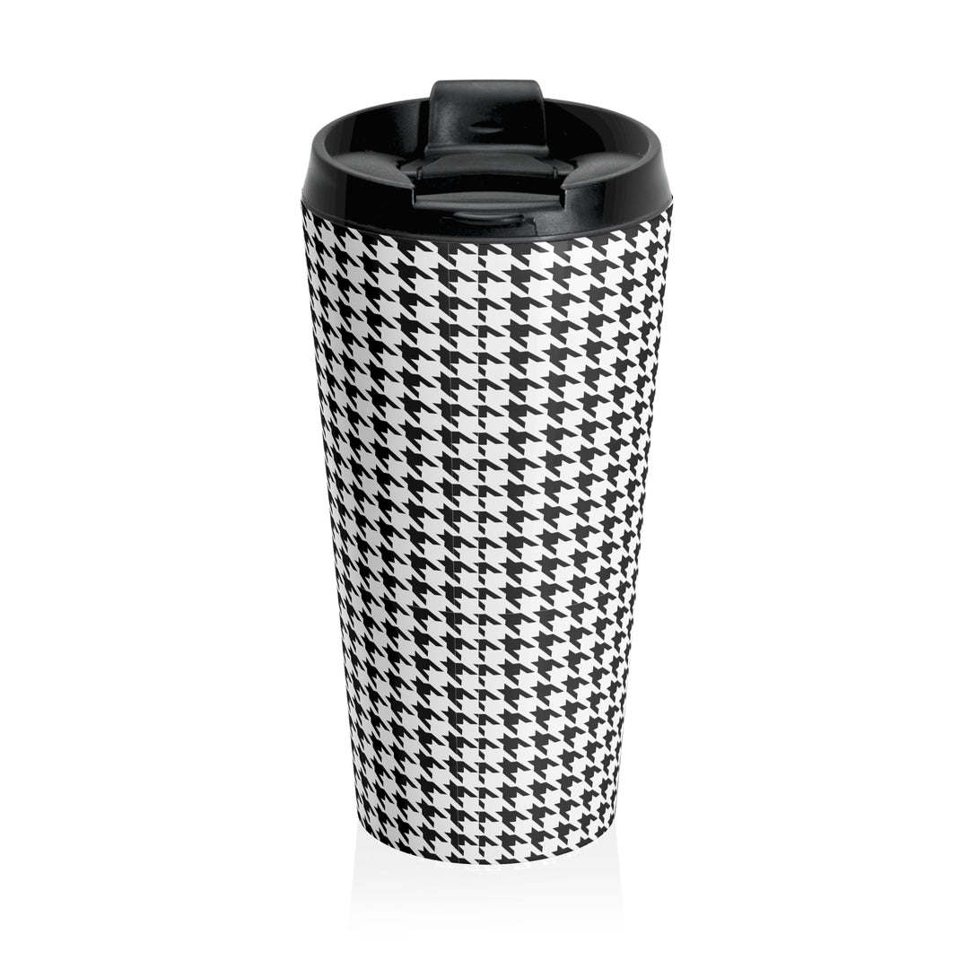 Hound's Tooth Stainless Steel Travel Mug