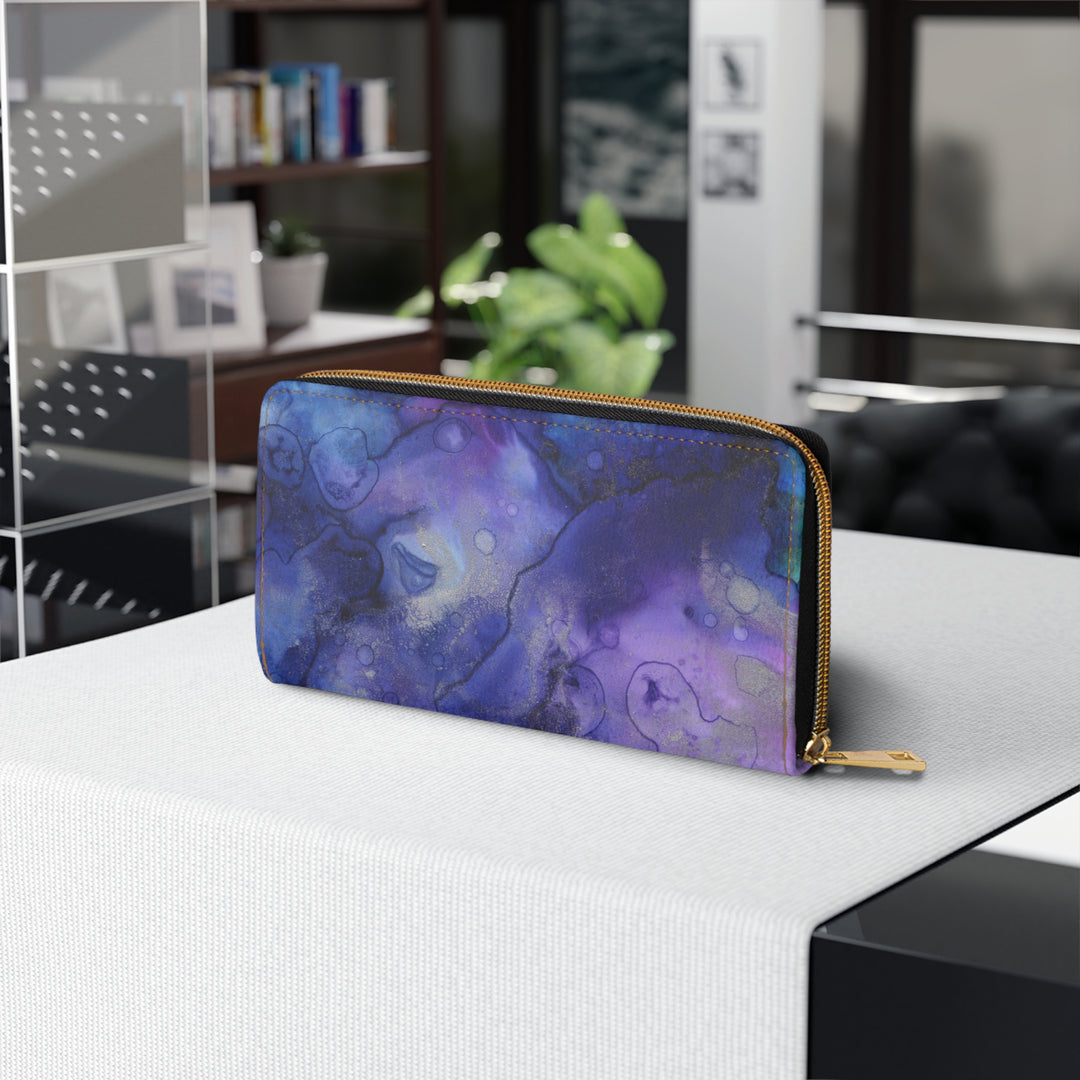 Marbled Purple Haze Zipper Wallet