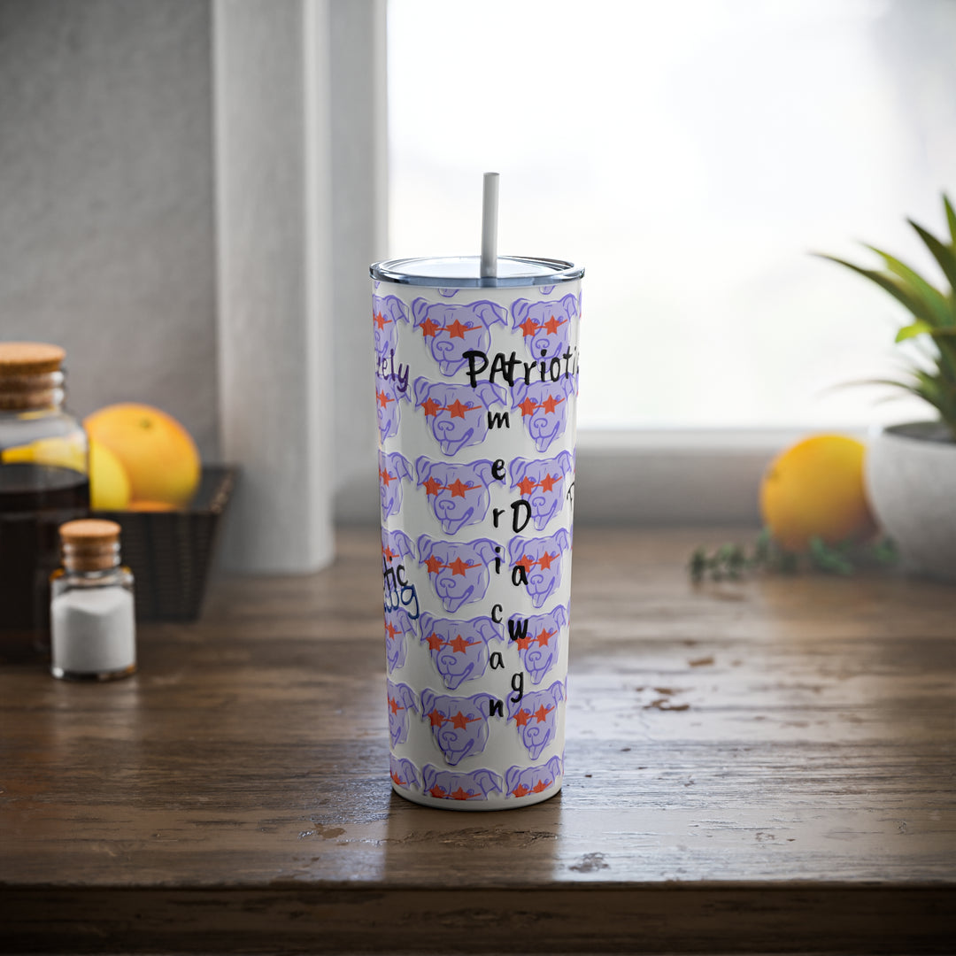 Hitch's American Dawg Patriotic Steel Tumbler with Straw, 20oz