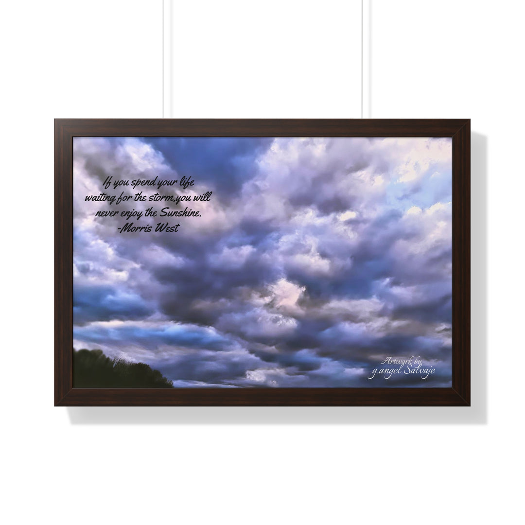 Don't Miss the Sunshine,  Morris West Quote, Framed Horizontal Poster