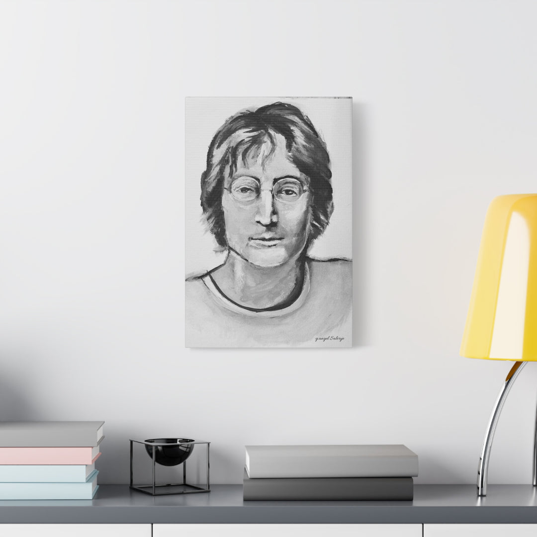 Black and White, John Lennon Canvas Print