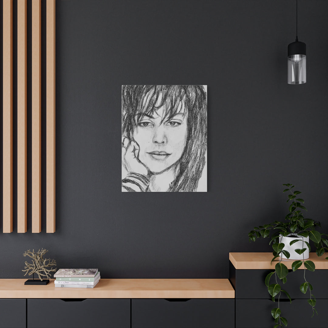 Joan Jett, B&W Rock and Roll Series, Matte Canvas, Stretched, 1.25"