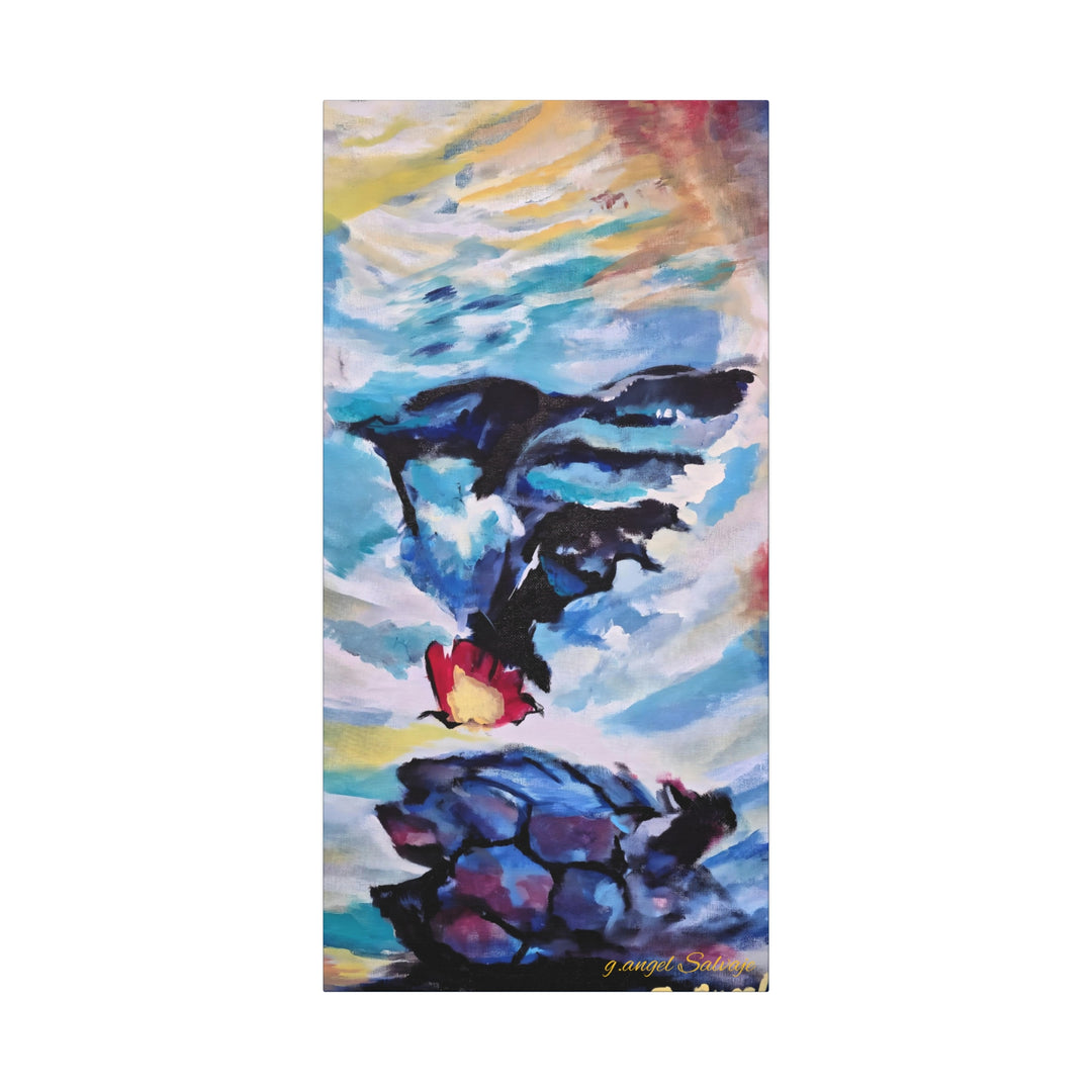 Canvas Painting Print - Courageous Beyond Understanding by g angel Salvaje