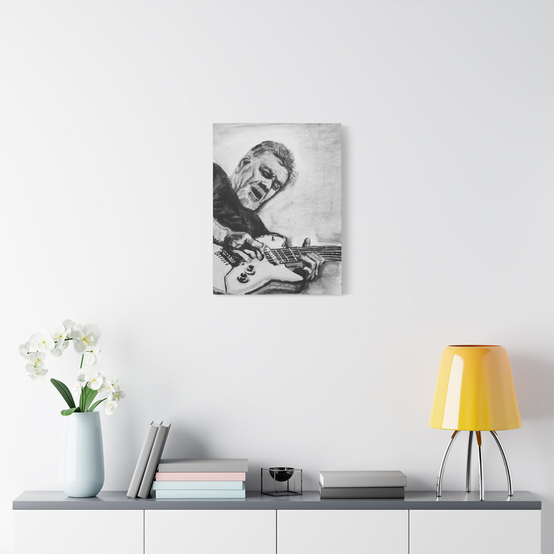 Eddie Van Halen, B&W Rock and Roll Series Matte Canvas, Stretched, 1.25"
