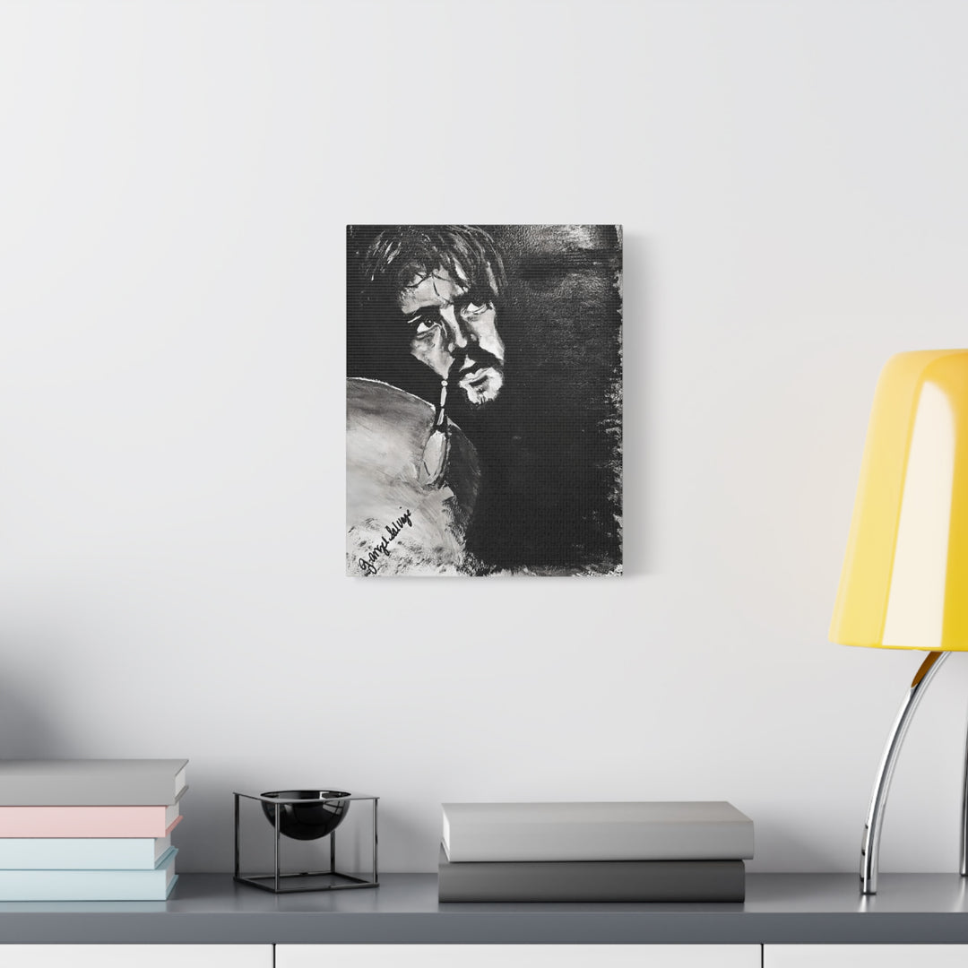 Canvas Print - Jon Bonham Black and White Painting