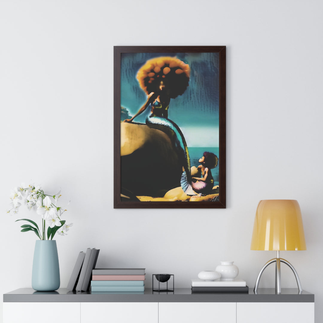 Mermaid Madonna Framed Vertical Poster