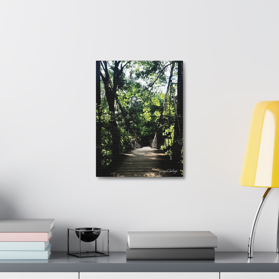 Bridge of Unknown Destination Satin Canvas, Stretched