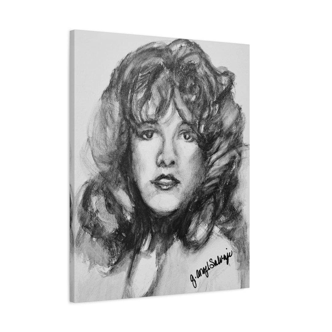 Stevie Nicks, B&W Rock and Roll Series,  Matte Canvas, Stretched, 1.25"