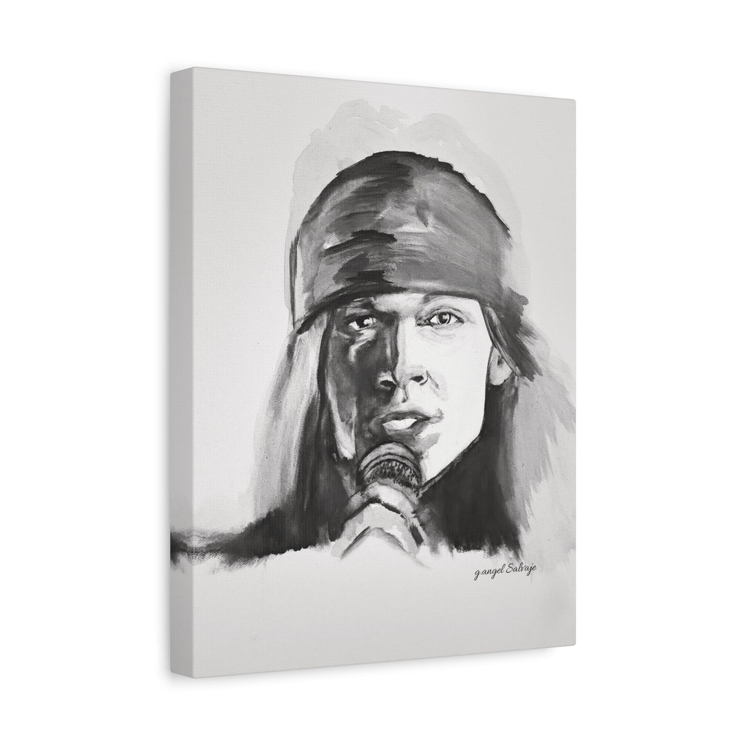 Axle Rose, Black and White Rock and Roll Series Canvas Art