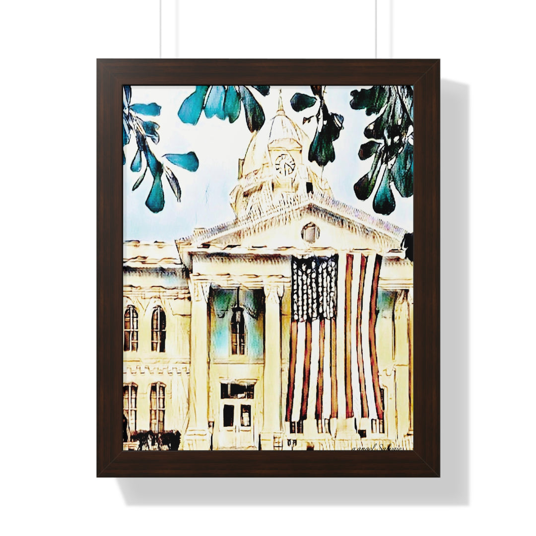 Colbert County Courthouse Framed Vertical Poster