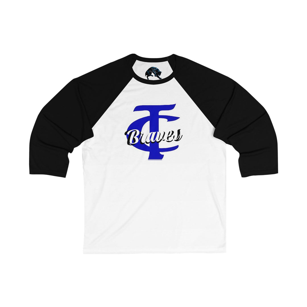 Unisex Baseball Tee - Braves Graphic 3/4 Sleeve Shirt