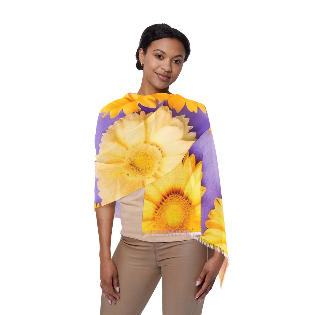 Daiseys on Lavender Light Scarf