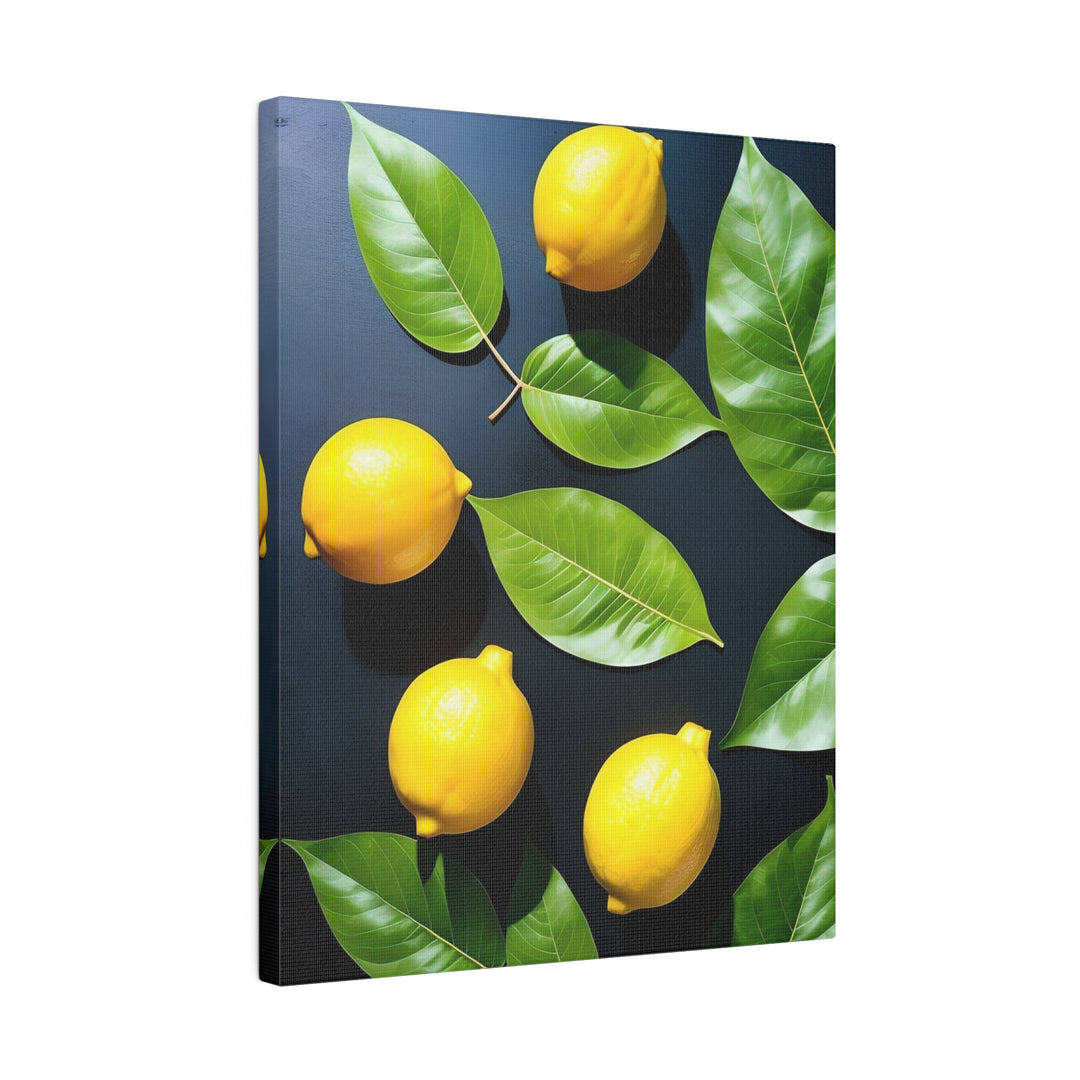 Lemons and Leaves Matte Canvas, Stretched, 0.75"