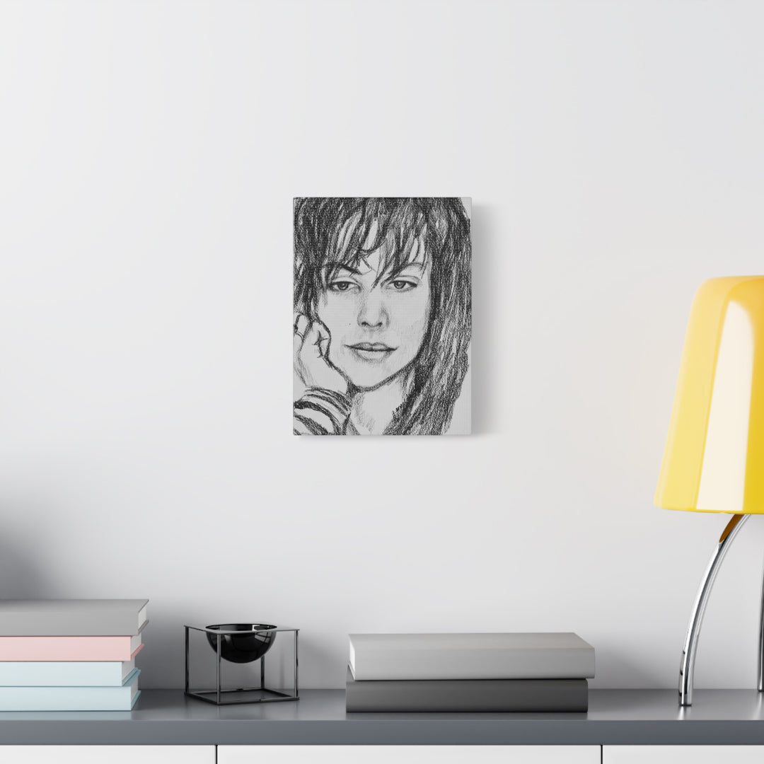 Joan Jett, B&W Rock and Roll Series, Matte Canvas, Stretched, 1.25"