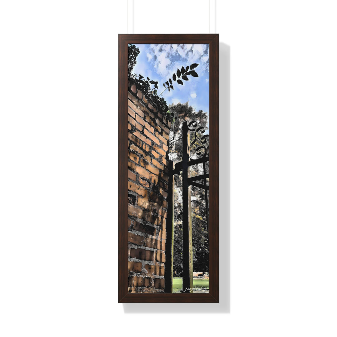 An Ivy Green Sky Framed Vertical Poster