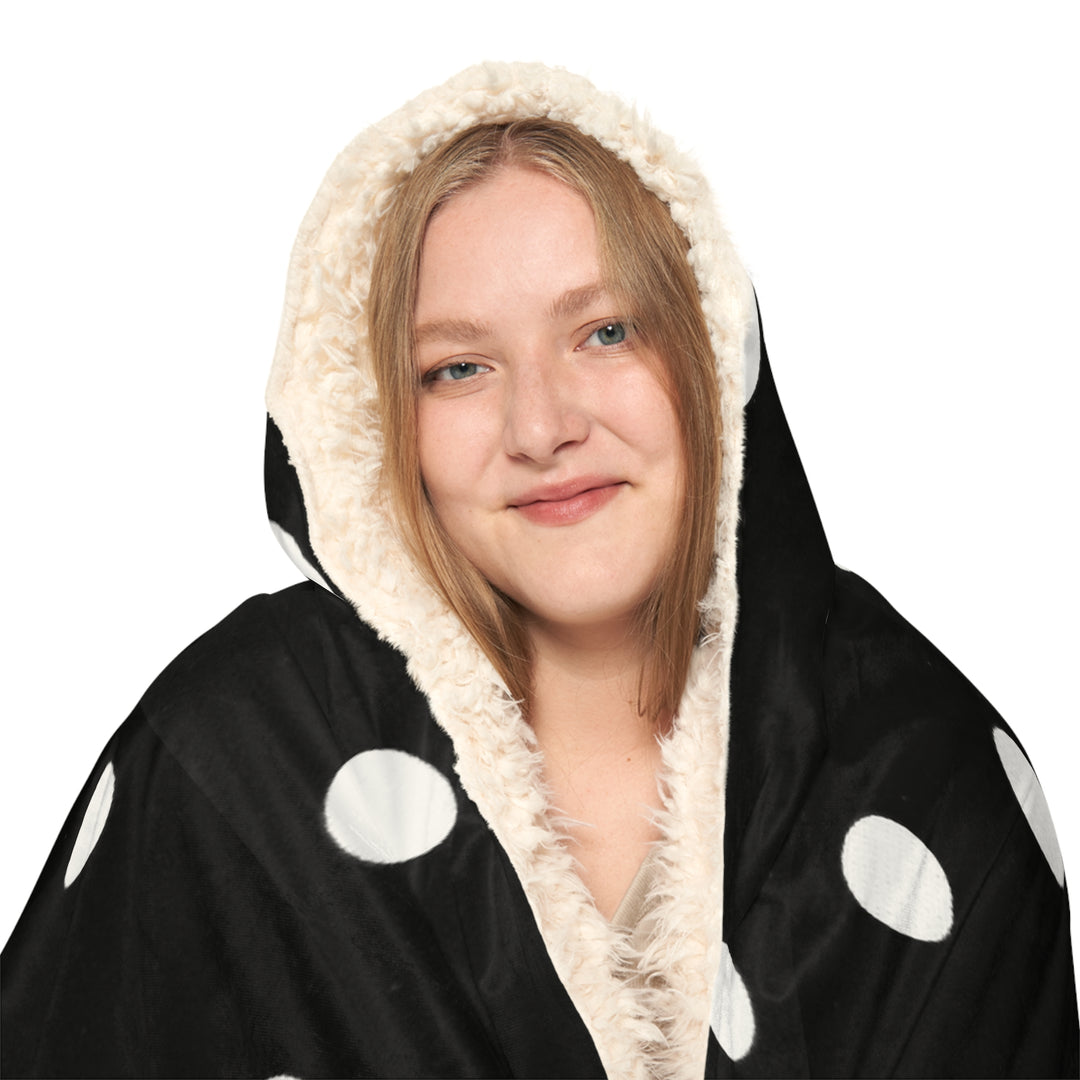 Black & White Polka Dot Snuggle Blanket