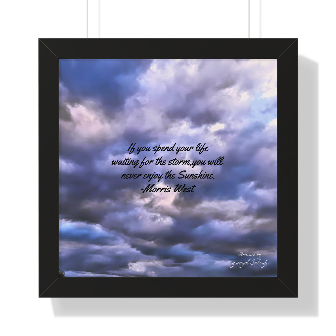 Don't Miss the Sunshine,  Morris West Quote, Framed Horizontal Poster