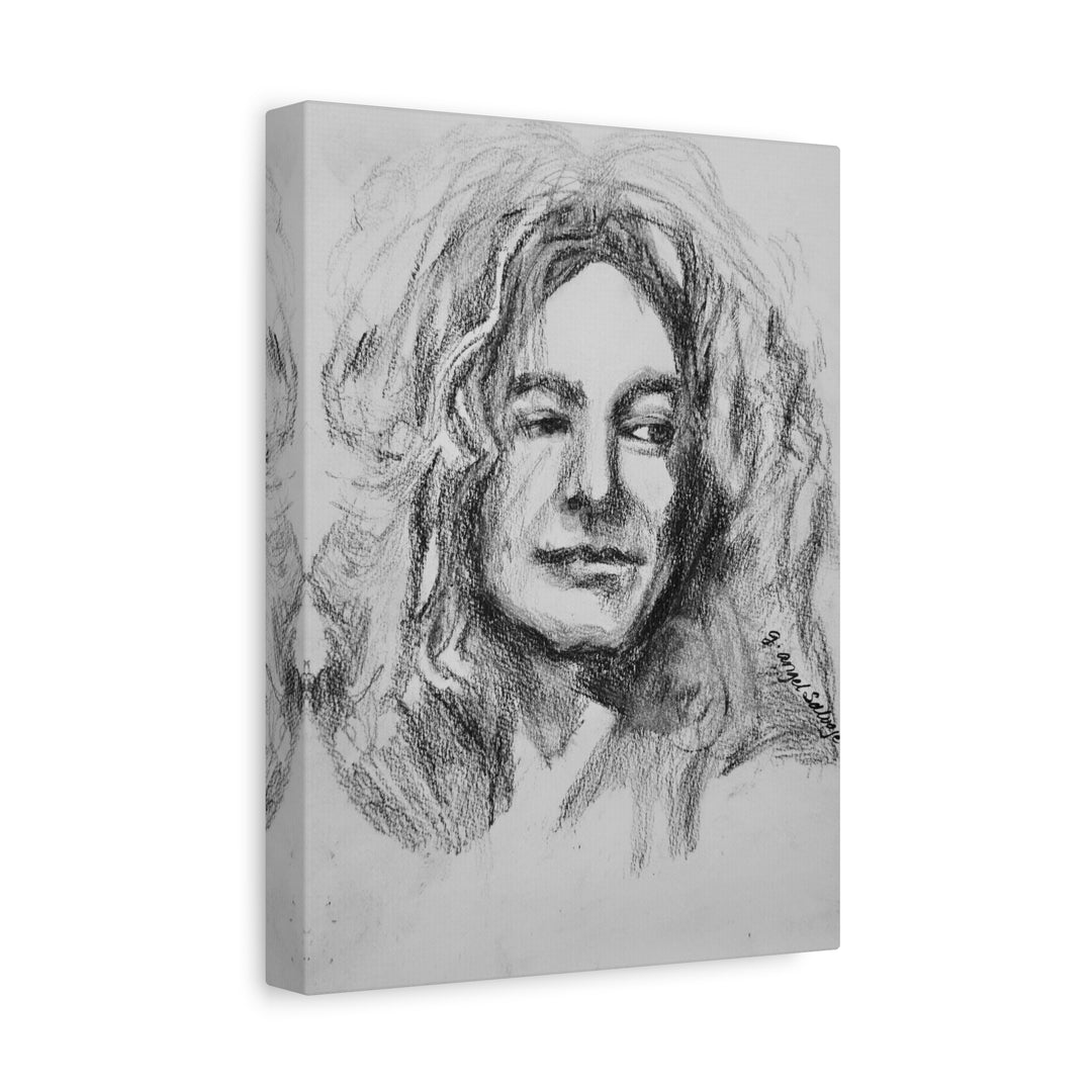 Robert Plant,  B&W Rock and Roll Series, Matte Canvas, Stretched, 1.25"