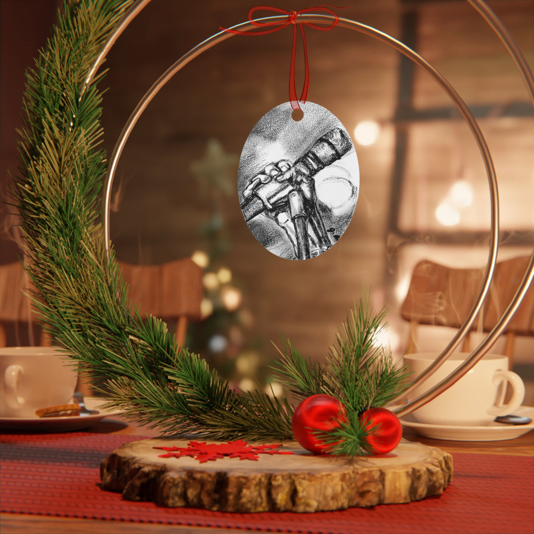 HAND ON MICROPHONE Metal Ornaments Rock Series