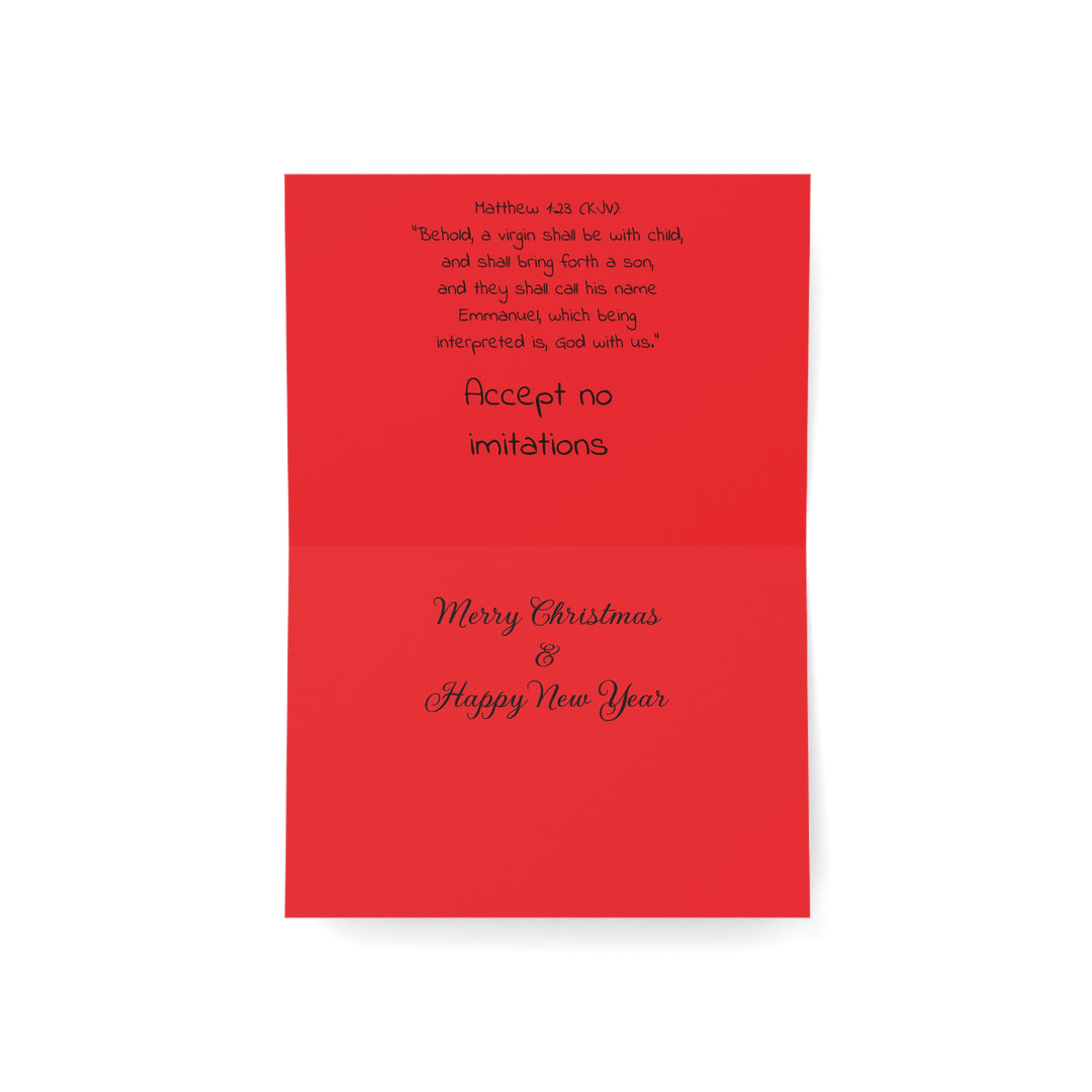 Festive Holiday Greeting Cards - Santa's Magic Snowballs Design with Bible Verse & message(1, 10, 30, 50 pcs)