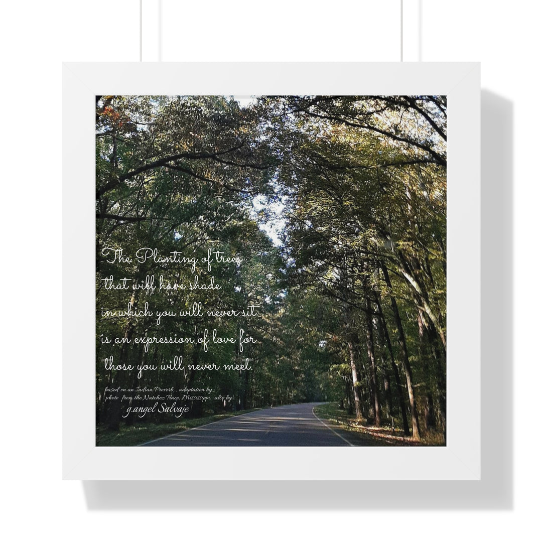 Servitude and Love, adaptation of Indian Proverb Framed Vertical Poster