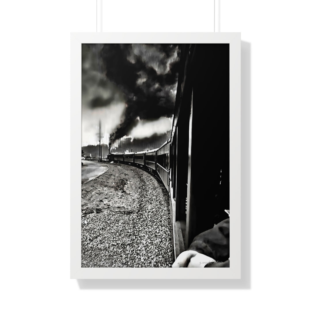 TRAIN RIDES TO HEARTBREAK STATION Framed Vertical Poster