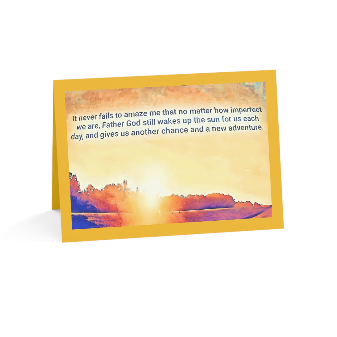 He Wakes Up the Sun,Inspirational Greeting Cards Set - 1, 10, 30, or 50pcs