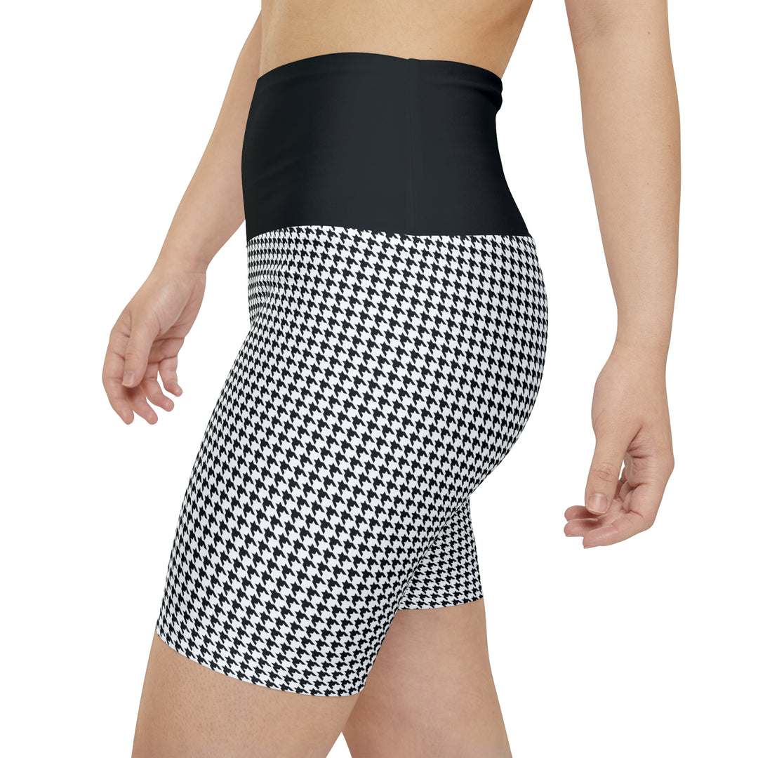 Hound's Tooth Women's Workout Shorts (AOP)