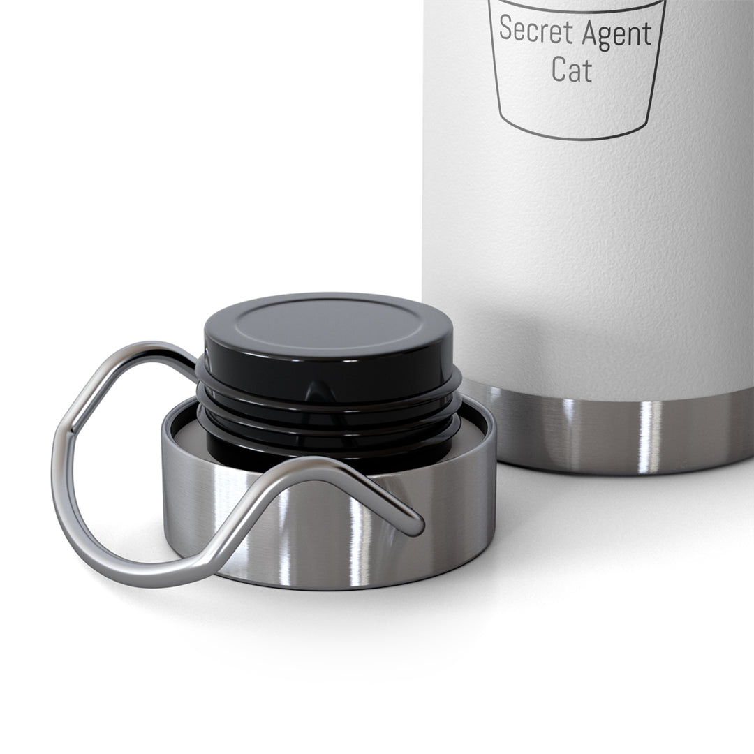 Secret Agent Cat Copper Vacuum Insulated Bottle, 22oz