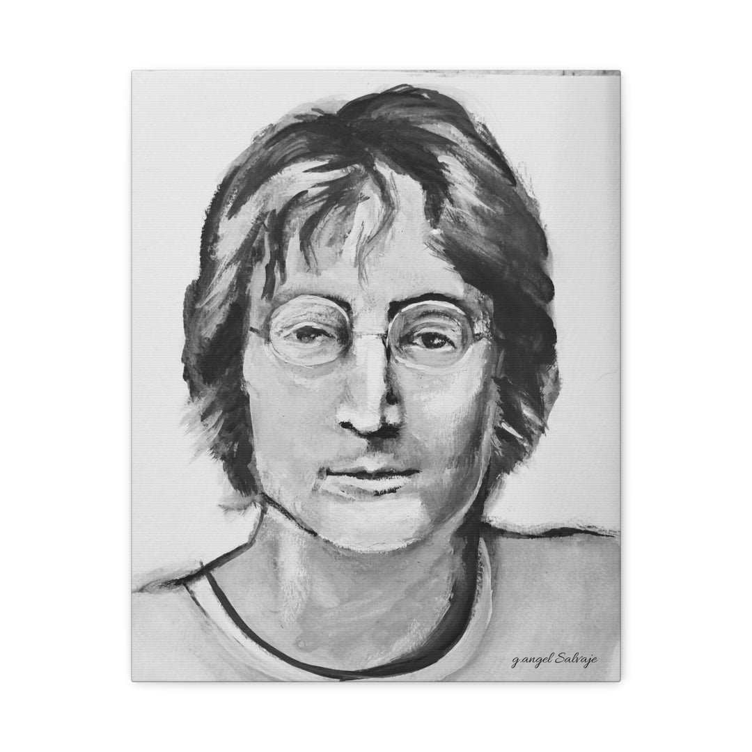 Black and White, John Lennon Canvas Print