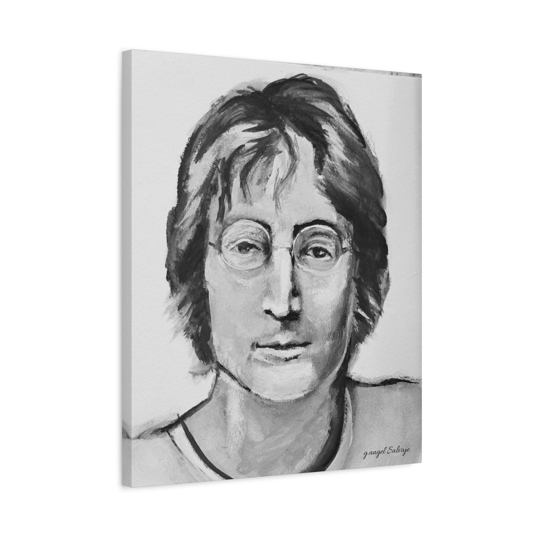 Black and White, John Lennon Canvas Print