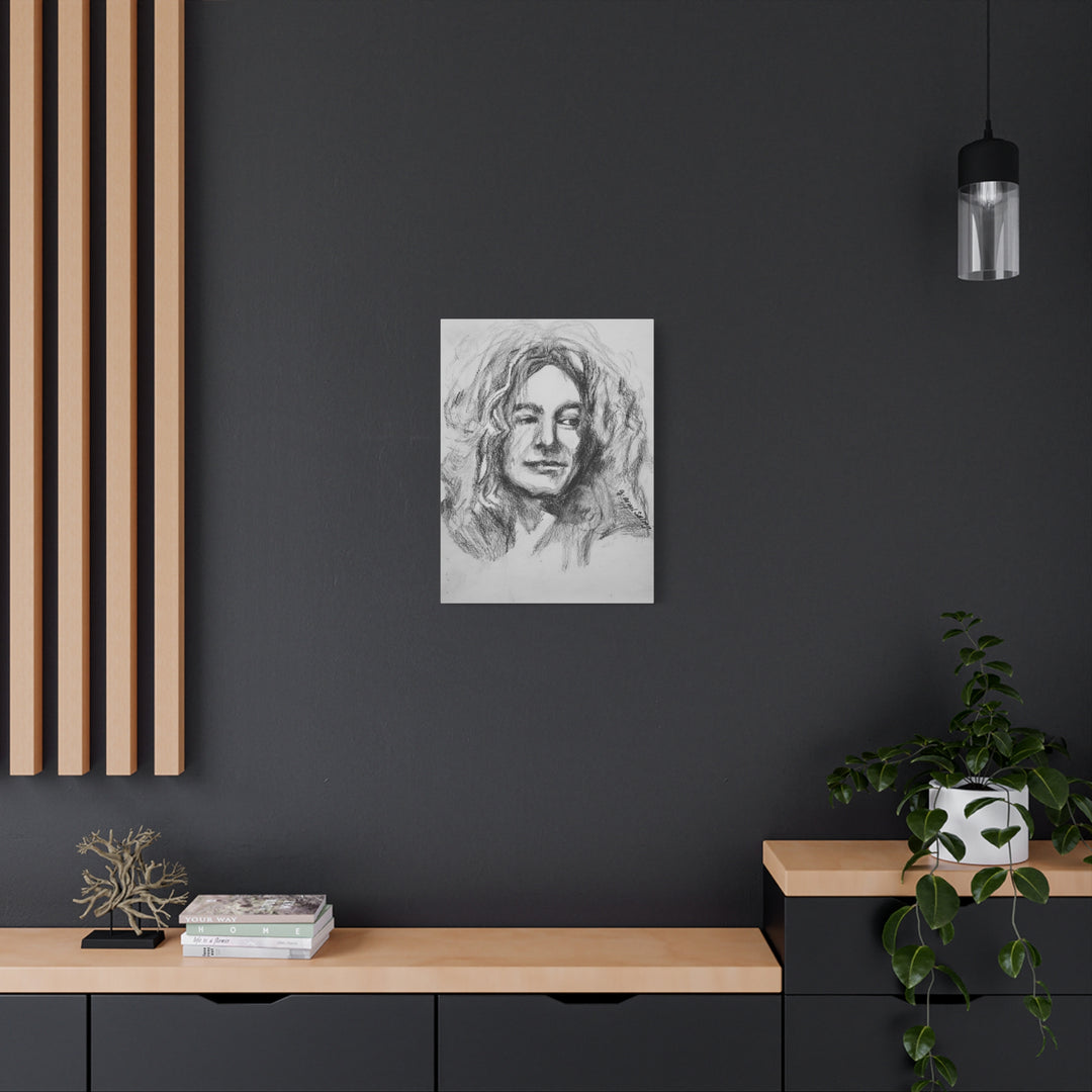 Robert Plant,  B&W Rock and Roll Series, Matte Canvas, Stretched, 1.25"
