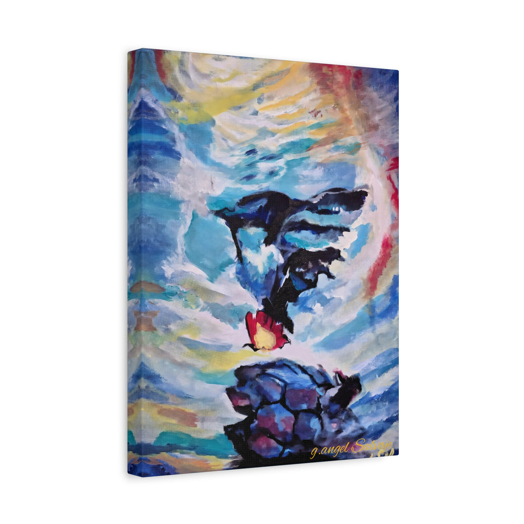 Canvas Painting Print - Courageous Beyond Understanding by g angel Salvaje