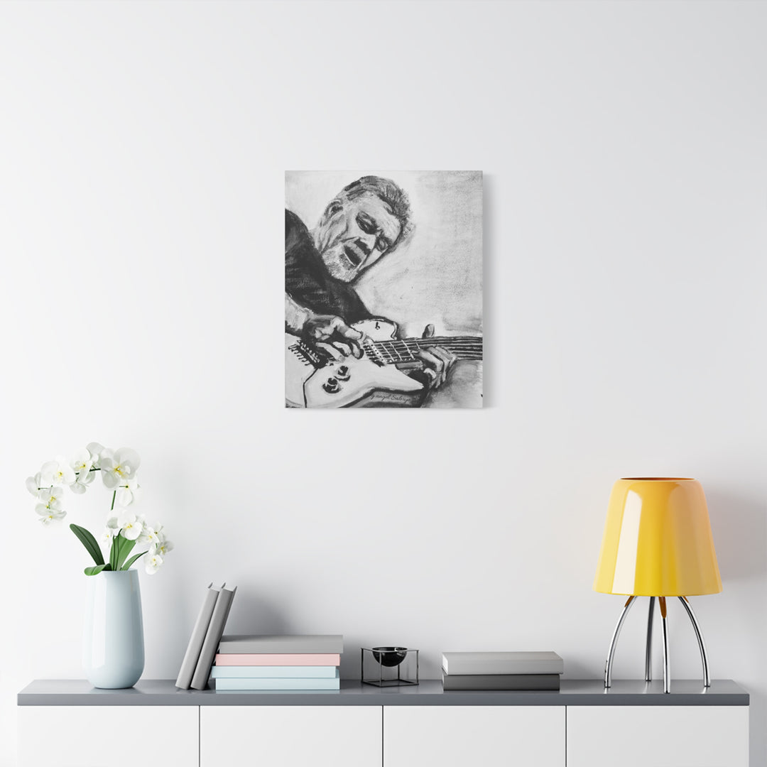 Eddie Van Halen, B&W Rock and Roll Series Matte Canvas, Stretched, 1.25"