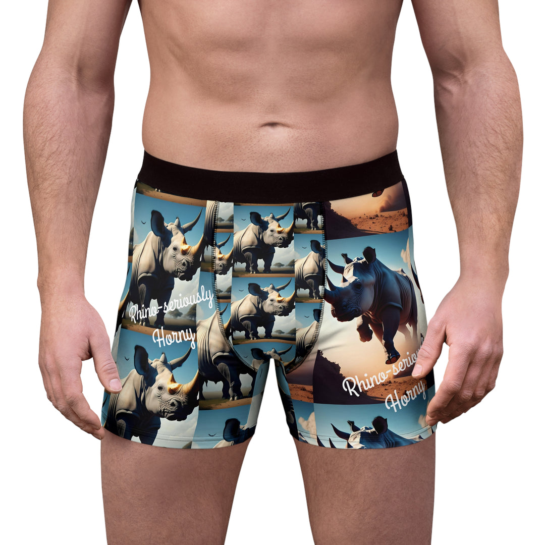 Rhino-seriously Men's Boxer Briefs (AOP)