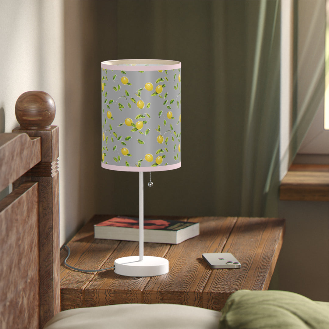 Grey Lemon Lamp on a Stand, US|CA plug