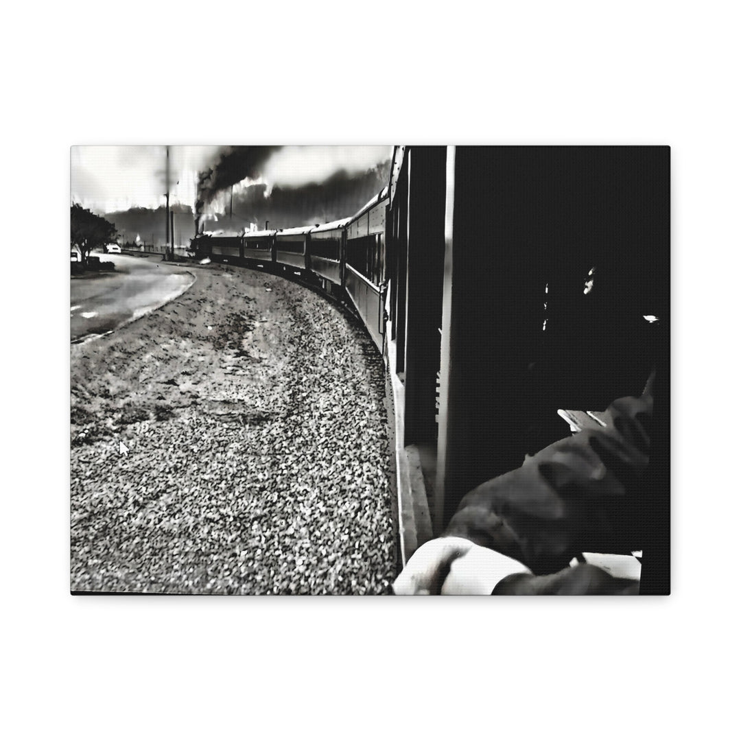 Canvas Art - Leaving Heartbreak Station, Black and White