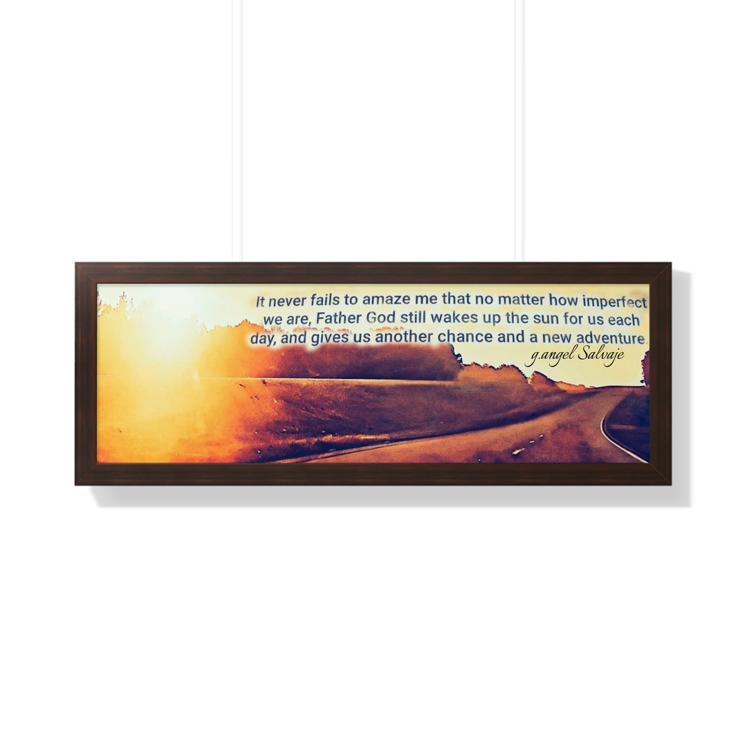 God Wakes The Sun Framed Horizontal Poster
