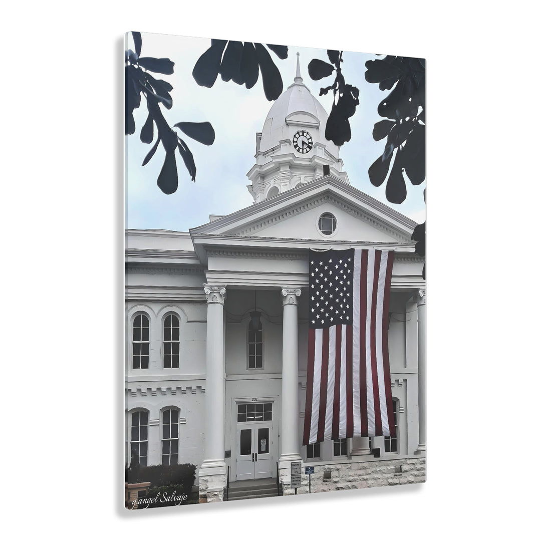 Old Glory on Courthouse Acrylic Prints
