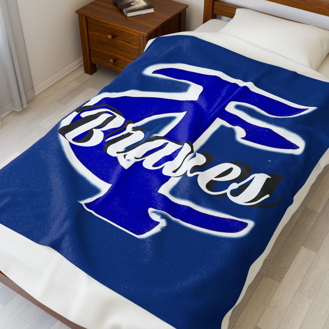 Plush Blanket - Tishomingo County High School Braves Design