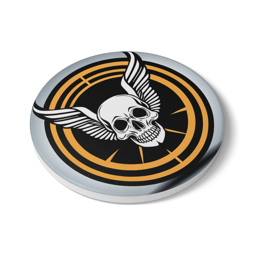 Coaster Set Skull and Wings Fierce Soul - Edgy Home Decor Accent