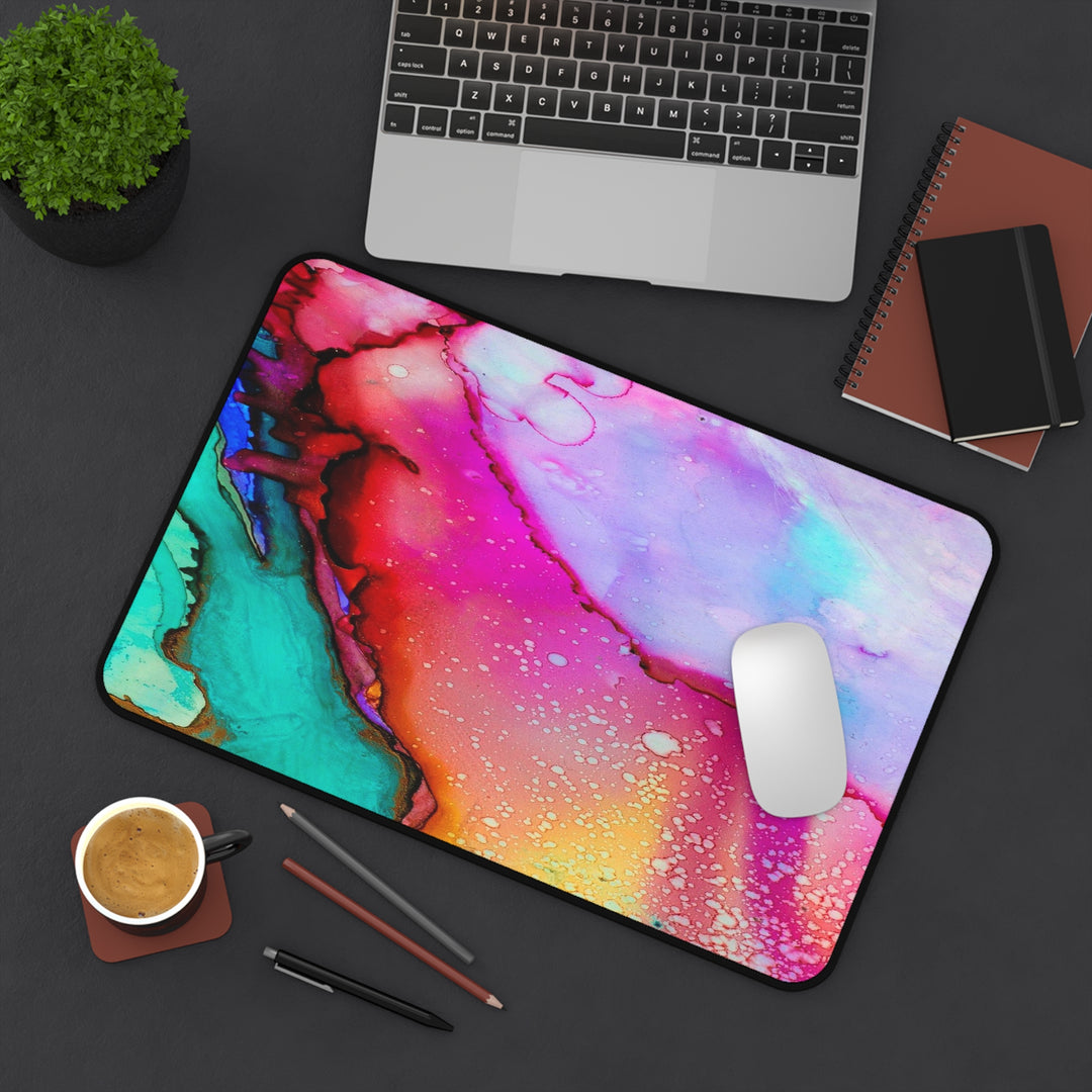 Color Swirl Desk Mat
