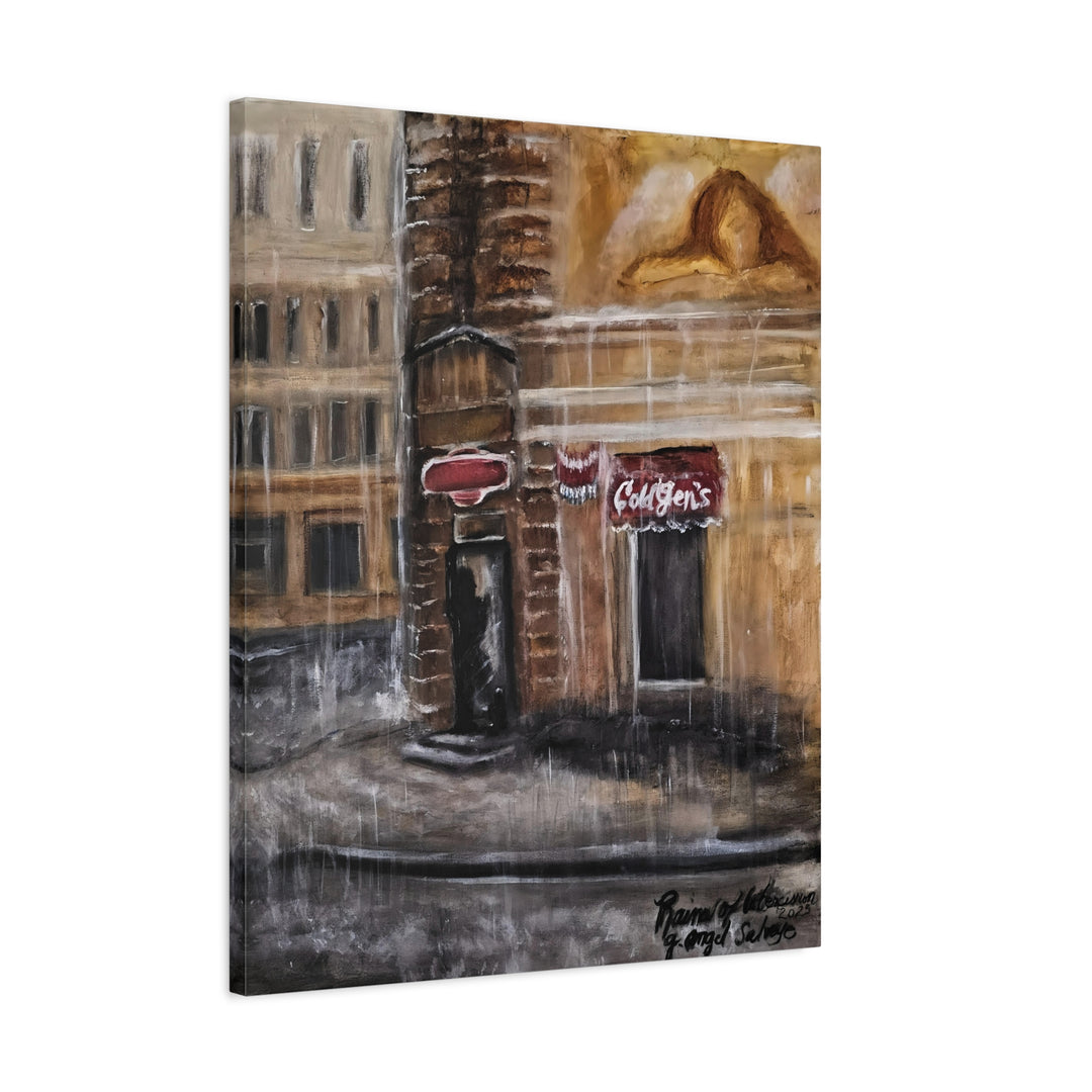 Deep Tones Canvas Print - Tears of Intercession-Urban Rainscape Design