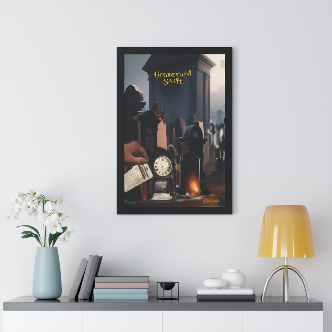 Graveyard Shift Framed Vertical Poster