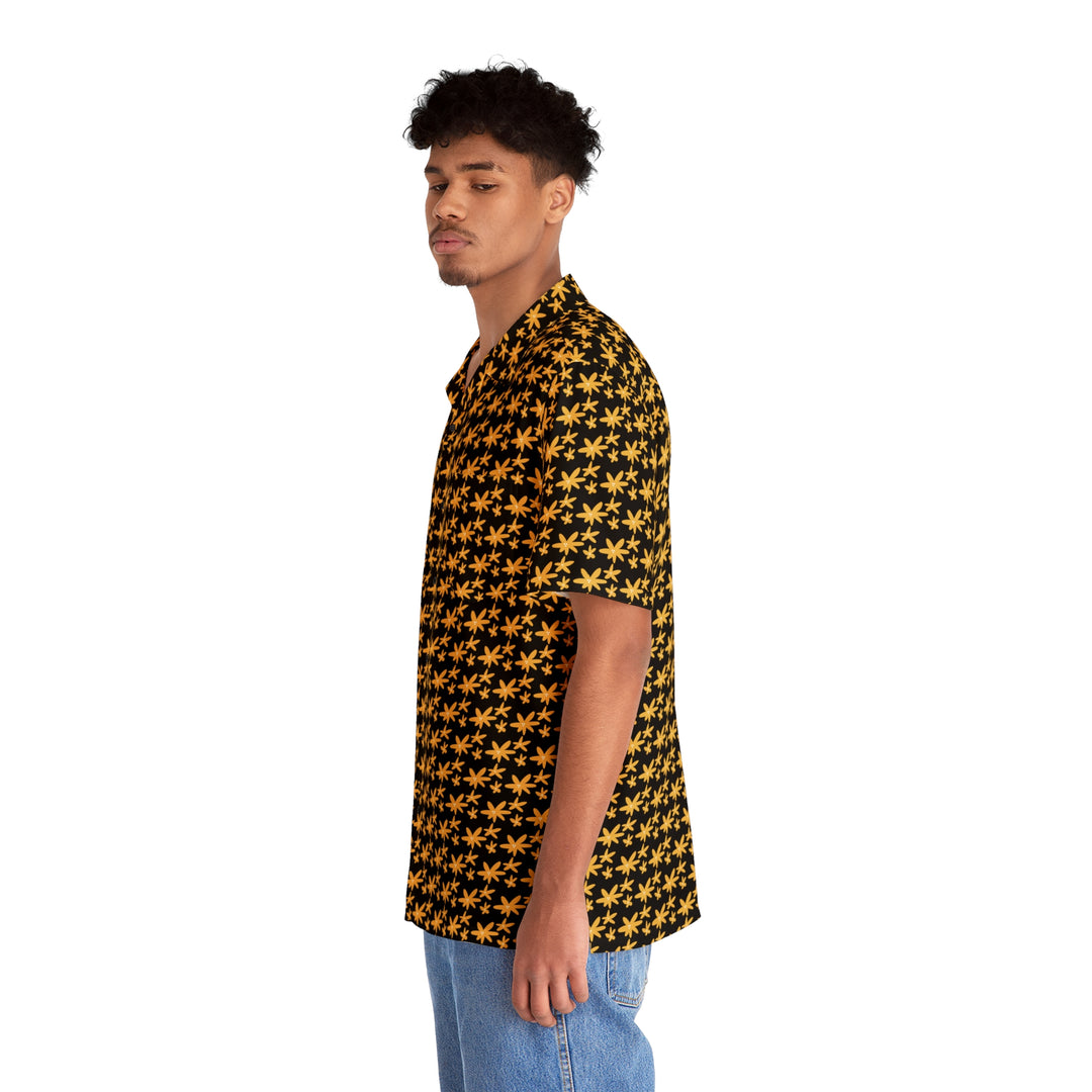 Midnight Blossoms Men's Hawaiian Shirt (AOP)