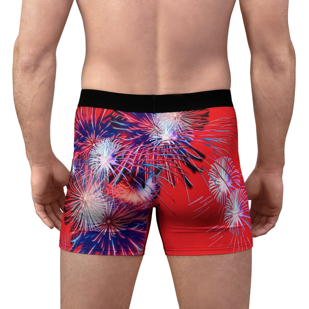 Fireman throwing Sparks  Men's Boxer Briefs (AOP)