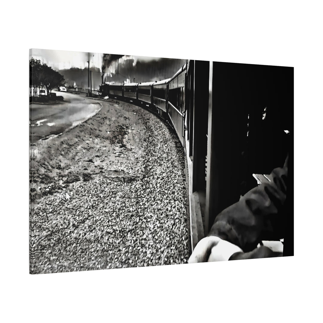 Canvas Art - Leaving Heartbreak Station, Black and White